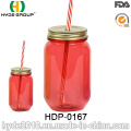 16oz Single Wall Plastic Mason Jar mit Stroh (HDP-0167)